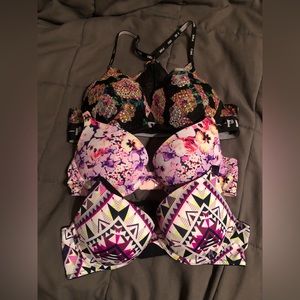Victoria’s Secret pink 34B bra bundle of 3